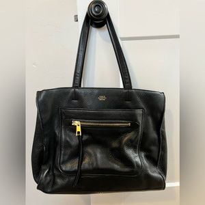 Black Leather Vince Camuto Work Tote